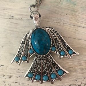 Turquoise bird necklace